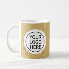 Caneca De Café Logotipo Personalizado de Empresa Dourado