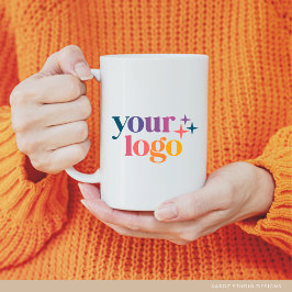 Caneca De Café Logotipo Personalizado Moderno Marca Branca