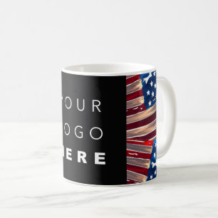 Caneca De Café Logotipo Personalizado Vermelho Branco Azul Americ