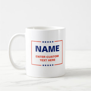 Caneca De Café Logotipo político personalizado (Design de trunfo)