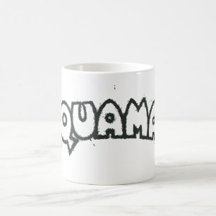 Caneca De Café Logotipo Preto Grunge Aquaman 2