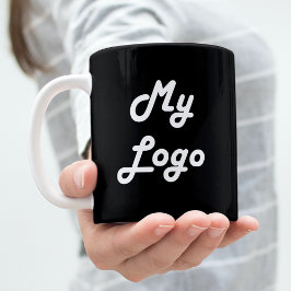 Caneca De Café Logotipo preto para empresas