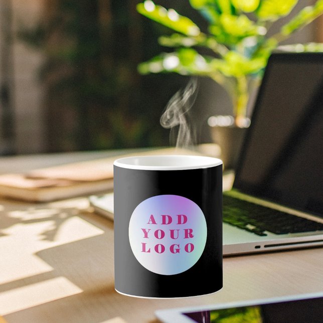 Caneca De Café Logotipo preto para empresas (Criador carregado)
