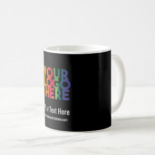 Caneca De Café Logotipo preto simples para empresas