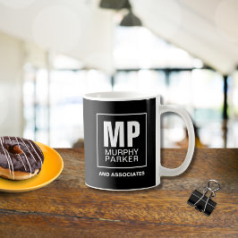 Caneca De Café Logotipo preto Simples para Empresas Moderno
