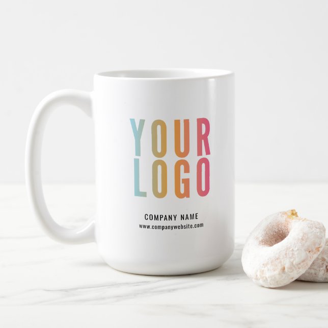Caneca De Café Logotipo Promocional de Negócios (Com Donut)