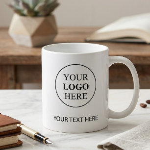 Caneca De Café Logotipo Promocional Personalizado – Sem Pedido Mí