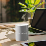 Caneca De Café Logotipo retangular da cinza<br><div class="desc">Cor de fundo da cinza. Personalize e adicione seu logotipo retangular de negócios, </div>