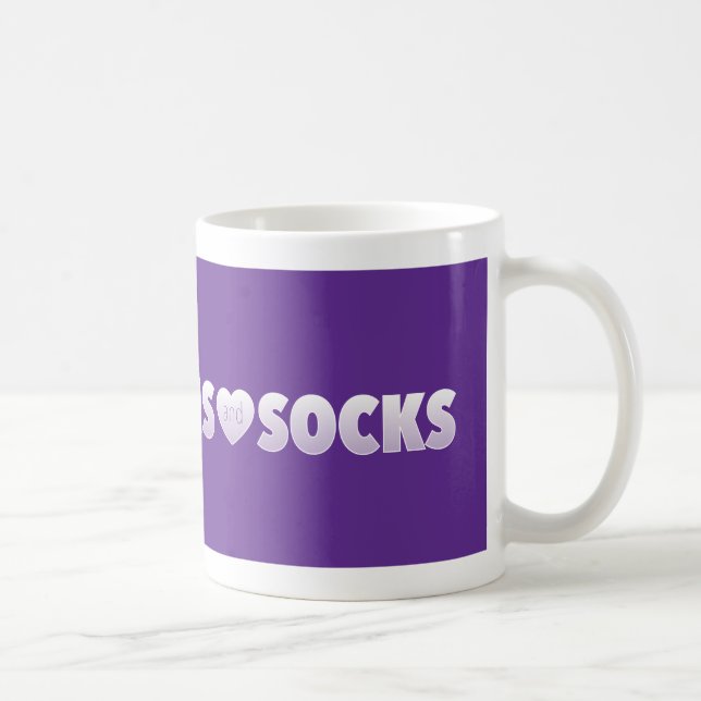 Caneca De Café Logotipo roxo de Nylonsandsocks (Direita)