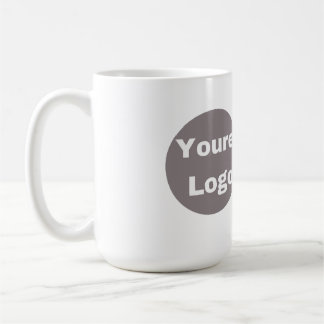 Caneca De Café Logotipo Simples e Texto Empresarial personalizado