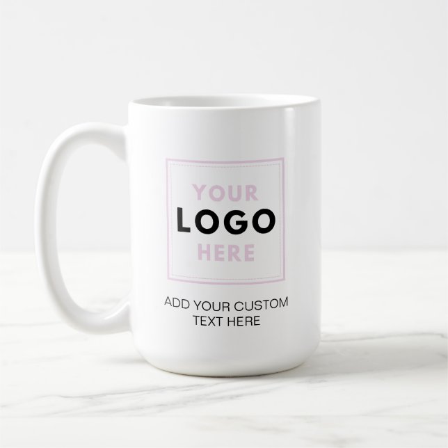 Caneca De Café Logotipo simples para empresas (Esquerda)