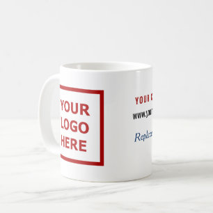 Caneca De Café Logotipo Slogan Site Promocional de Marcas Empresa