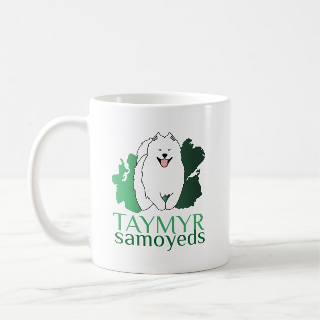 Caneca De Café logótipo Taymyr Samoyeds (Esquerda)