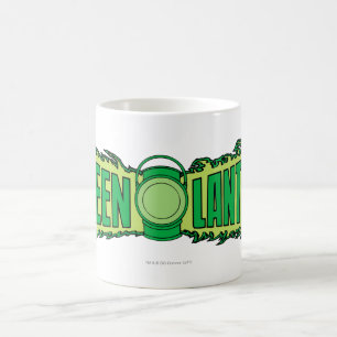 Caneca De Café Logotipo verde da lanterna com lanterna