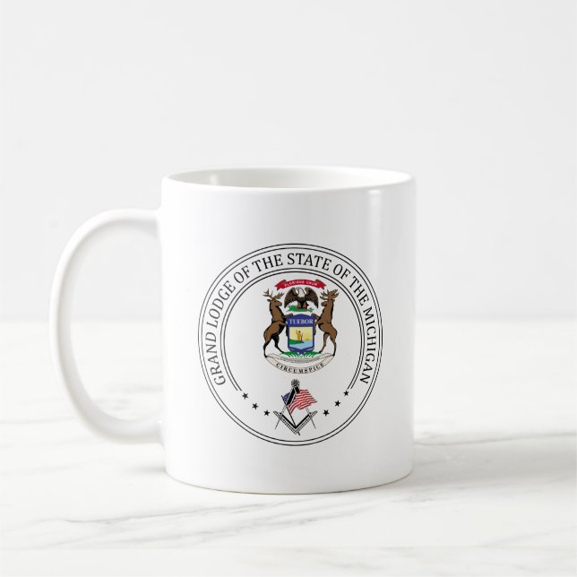 Caneca De Café Loja de Freemasonry do estado de Michigan (Esquerda)