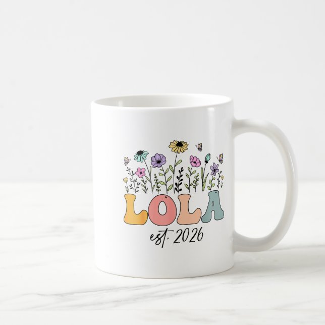 Caneca De Café Lola Est. 2026 Wildflower Promoted To Lola  (Direita)
