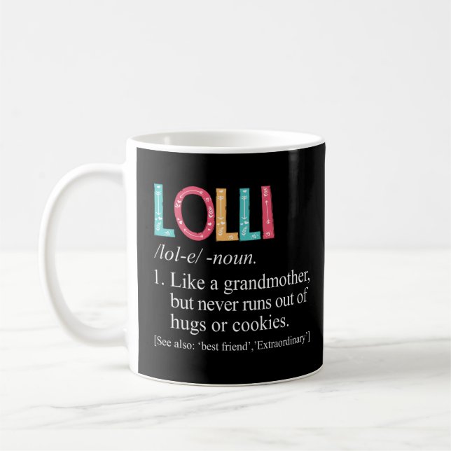 Caneca De Café Lolli nunca sai de abraços e biscoitos vovó (Esquerda)