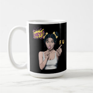 Caneca De Café Lollypop Popart Girl E FU