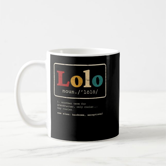 Caneca De Café Lolo Definição Vovô Filipino para Pinoy (Esquerda)