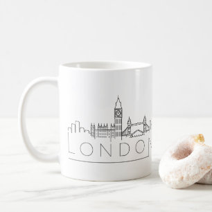 Caneca De Café London City Stylized Skyline