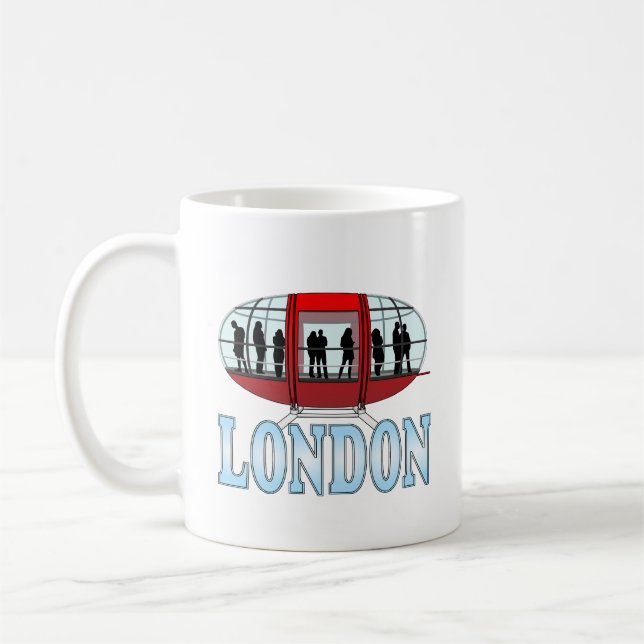 Caneca De Café London Ferris Wheel Inglaterra Reino Unido (Esquerda)