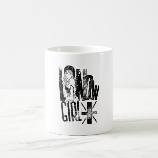 Caneca De Café London Girl United Kingdom Union Jack Black