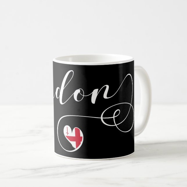 Caneca De Café London Heart Mug, Inglaterra (Frente Esquerda)