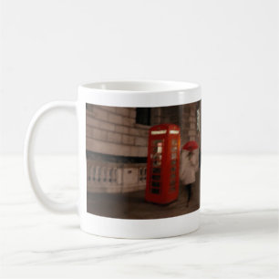 Caneca De Café London Rainy Day Red Phone Box / Umbrella Mug