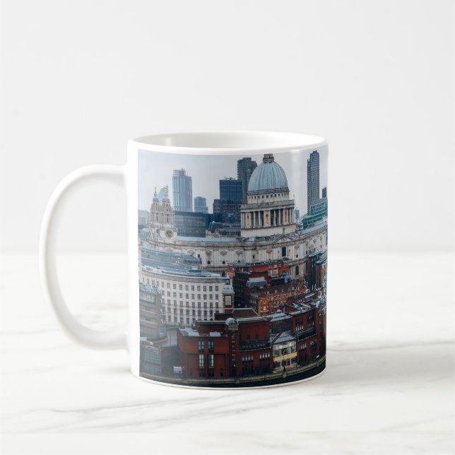 Caneca De Café London Skyline: Ruas. Vista aérea de Paul (Esquerda)