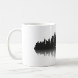 Caneca De Café London Skyline Silhouette – Modern Black & White