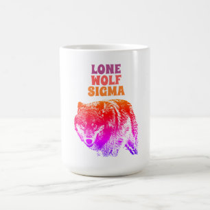 Caneca De Café Lone Wolf Male Sigma Moderno Minimalista