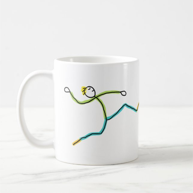Caneca De Café Long Jump Stickman (Esquerda)
