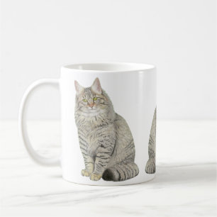 Caneca De Café Longhair Tabby Cat