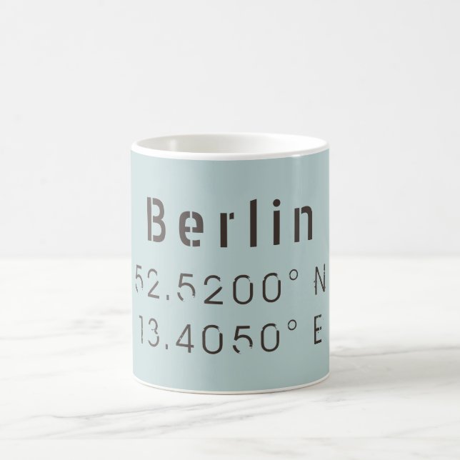 Caneca De Café Longitude Berlim Latitude (Centro)
