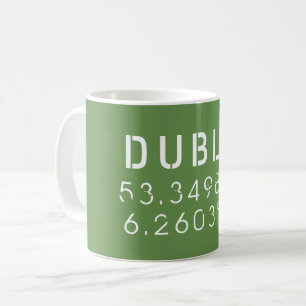 Caneca De Café Longitude de Dublin Latitude
