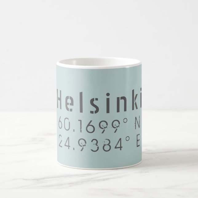 Caneca De Café Longitude de Helsinki Latitude (Centro)