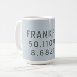 Caneca De Café Longitude Frankfurt Latitude