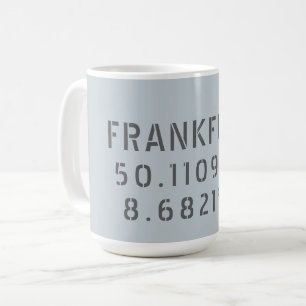 Caneca De Café Longitude Frankfurt Latitude