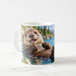 Caneca De Café Lontra Apenas Boas Vibrações