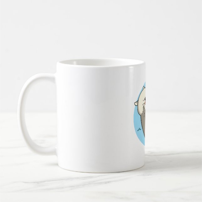Caneca De Café Lontra Kawaii (Esquerda)