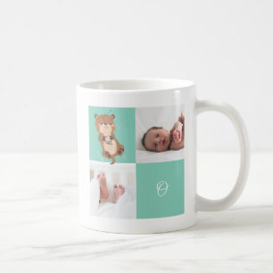Caneca De Café Lontra • Monograma Alfabeto Chá de Bebê Fofo