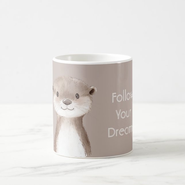 Caneca De Café Lontra Segue Teus Sonhos (Centro)