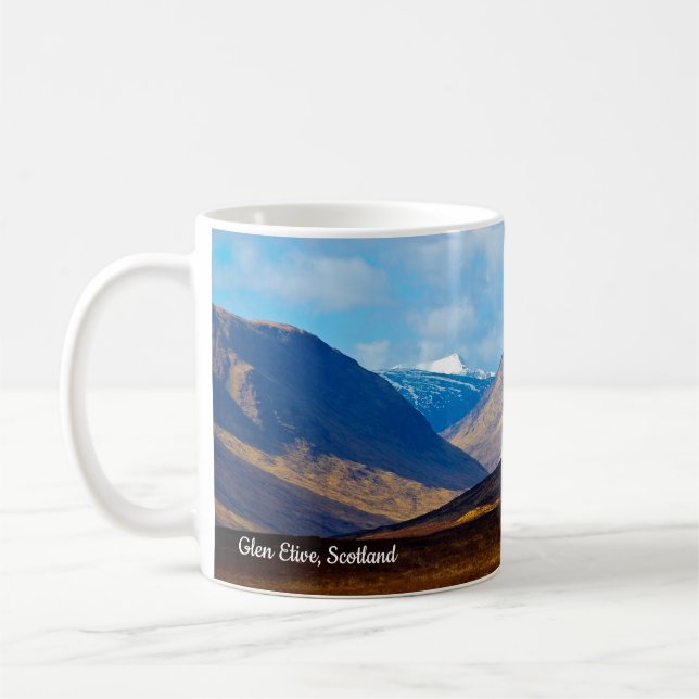 Caneca De Café Looking towards Glen Etive, Scotland Mug (Esquerda)