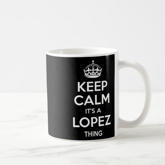 Caneca De Café Lopez Sobrenome Árvore Genealógica Divertida Anive (Direita)