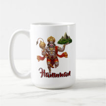 Lord Hanuman Voando Levantando Montanha