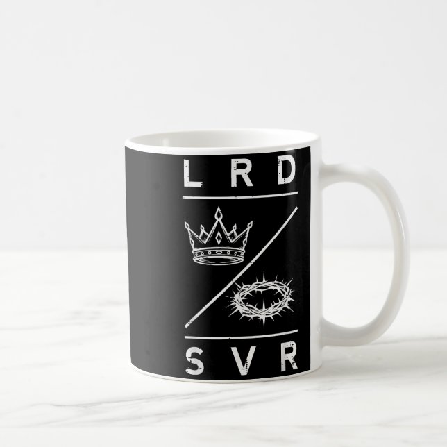 Caneca De Café Lord Saviour Crown Christian God Jesus Bible Men W (Direita)