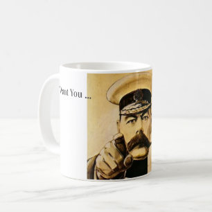 Caneca De Café Lorde Kitchener Tea Mug, Eu Quero Você...