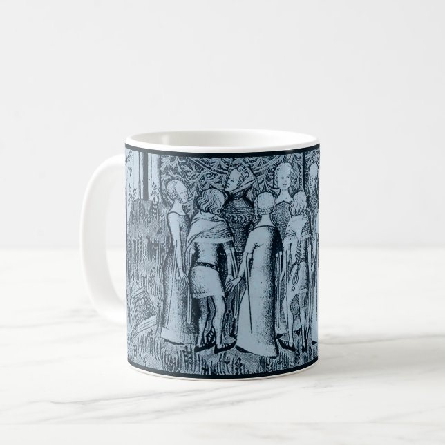 Caneca De Café Lordes e Senhoras Medievais (Frente Esquerda)