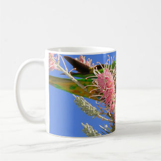Caneca De Café Loro-Arco-Íris Colorido Comendo Néctar