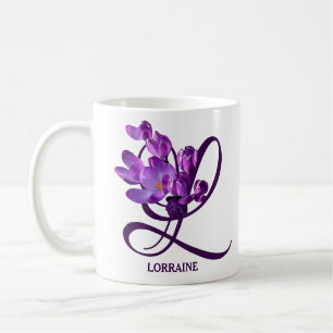 Caneca De Café Lorraine com nome bonito croco roxo